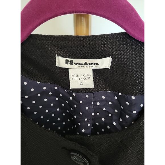 Nygard Collection Black Linen Blazer Jacket Women's 14 - Picture 2 of 12